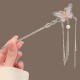 1 - Pc Butterfly Hair Stick | Traditional Chinese Style Hairpin with Dangling Pearl Chains | Elegant Bun Holder for Weddings, Festivals & Daily Styling For Women And Girls