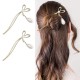 2-Pc Ribbon Stick Hairpin Traditional Hair Fork Hair Chopsticks Metal Hairpin KONDAI KUCHI/ KOPPU PIN/ TURUBU PIN/ KOONTHAL KUCHI