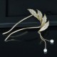 Rhinestone U Shaped Hairpins Tassel Hair Stick | Hair Fork French | Hair Pin | Bun Maker Clip For Girls And Women (GOLDEN)