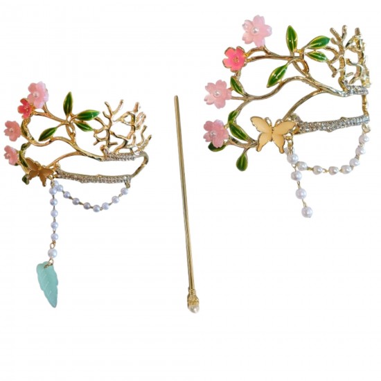 Hair Bun Stick Back Head New Design Style Pearl Tassel Hair Accessories for Women & Girls