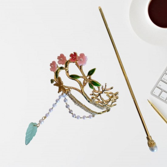 Hair Bun Stick Back Head New Design Style Pearl Tassel Hair Accessories for Women & Girls