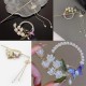 Pearl Pendent Floral Hair Tassel Bun Stick Juda Hair Bun Accessories for Women Girls