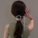Pearl Pendent Floral Hair Tassel Bun Stick Juda Hair Bun Accessories for Women Girls