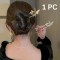 1-Metal U-Shaped Butterfly Tassel Hair Sticks | Retro Chinese Style Hairpins | Elegant Hair Accessories for Women and Girls | Metal Hair Chopsticks, Hair Forks,