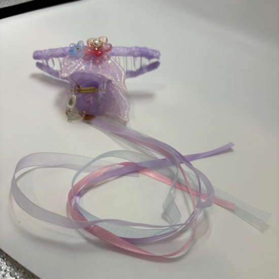 1-Pc BUTTERFLY Hair Claw Clips Clutcher With Long Tessal | MAYIR CLIP/ JADAI CLIP/ JATTU CLIP/ HEIR CLAW/ GOTTAMU/ HEIR KLIP/ KLIP/ BAALA KLIP/ KLACHAR/ KES PAKAD/ 