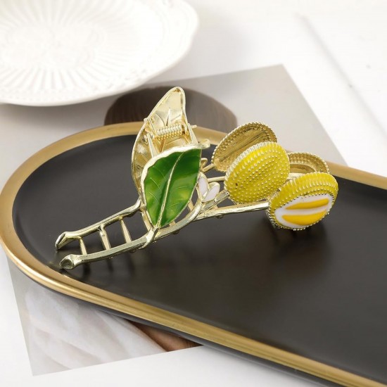 Korean Sweet Durian Fruit Metal Hair Claw MAYIR CLIP/ JADAI CLIP/ JATTU CLIP/ HEIR CLAW/ GOTTAMU/ HEIR KLIP/ KLIP/ BAALA KLIP/ KLACHAR/ KES PAKAD/ KESANCHI CLIP/ CHUL CLIP/ CLUTCH/ CHAK/ CHIMTA/ BAKAL/ BAAL KE PIN/ BAAL KE CLUTCHER