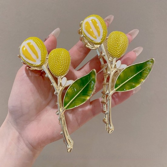 Korean Sweet Durian Fruit Metal Hair Claw MAYIR CLIP/ JADAI CLIP/ JATTU CLIP/ HEIR CLAW/ GOTTAMU/ HEIR KLIP/ KLIP/ BAALA KLIP/ KLACHAR/ KES PAKAD/ KESANCHI CLIP/ CHUL CLIP/ CLUTCH/ CHAK/ CHIMTA/ BAKAL/ BAAL KE PIN/ BAAL KE CLUTCHER