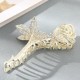 Rhinestones Design Gold Rose Flower Metal Hair Jaw Clamps with Large Hair Clips Styling Nonslip Hair Accessories Strong Hold Catch Clips For Women And Girl