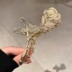 Rhinestones Design Gold Rose Flower Metal Hair Jaw Clamps with Large Hair Clips Styling Nonslip Hair Accessories Strong Hold Catch Clips For Women And Girl