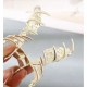 Rhinestones Design Gold Rose Flower Metal Hair Jaw Clamps with Large Hair Clips Styling Nonslip Hair Accessories Strong Hold Catch Clips For Women And Girl