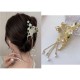 Rhinestones Designs Butterfly Flowers Hair Claw Clips Metal Hair Jaw Clamps Non-slips Catch Claw | Cluthchter with Pearls Tassel Hair Styling Hair Accessories for Women And Girls