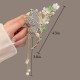 Rhinestones Designs Butterfly Flowers Hair Claw Clips Metal Hair Jaw Clamps Non-slips Catch Claw | Cluthchter with Pearls Tassel Hair Styling Hair Accessories for Women And Girls