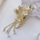 Rhinestones Designs Butterfly Flowers Hair Claw Clips Metal Hair Jaw Clamps Non-slips Catch Claw | Cluthchter with Pearls Tassel Hair Styling Hair Accessories for Women And Girls