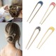 4- PC coloured U shaped Metal Hair Stick, Antique U-shaped Stick, Everyday U-shaped Hair Bun stick | Hair accessories