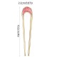 6 - PC coloured U shaped Metal Hair Stick, Antique U-shaped Stick, Everyday U-shaped Hair Bun stick | Hair accessories