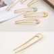 6 - PC coloured U shaped Metal Hair Stick, Antique U-shaped Stick, Everyday U-shaped Hair Bun stick | Hair accessories