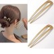 2 PC Golden colour U Shaped Hair Pins, Metal Hair Fork, Vintage Hair Sticks, Hair Pins for Buns for women &girls.