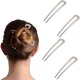 4 - PC Silver colour U Shaped Hair Pins, Metal Hair Fork, Vintage Hair Sticks, Hair Pins for Buns for women &girls.