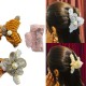 3 PC Random Color Fur Korean Multicolor Large Hair Claw Clips Cute Fluffy Plush Barrette Jaw Clamp Partywear Design for Women Girls