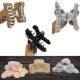 3 PC Random Color Fur Korean Multicolor Large Hair Claw Clips Cute Fluffy Plush Barrette Jaw Clamp Partywear Design for Women Girls