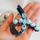 2-PC-Random Sweet Hair Claw Cross Shape Shinning Hair Clip For Woman Long For Woman & Girls