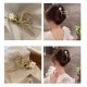 Flower Metal Hair Claw | Clutcher | Clips Large Lily Gold Hair Claw Hair Barrettes Strong Hold Hair Clamps Fashion Hair Accessories with Long Thick Thin Curly Hair For Women And Girls