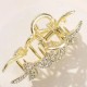Double Flower Hair Clip AD Diamond Stone Metal Calture Silver Rhinestone Side Hair Clutcher Crystal Bridal Hair Pin Barrette Flower Decorative Hair Clip Hair Accessories for Women and Girls