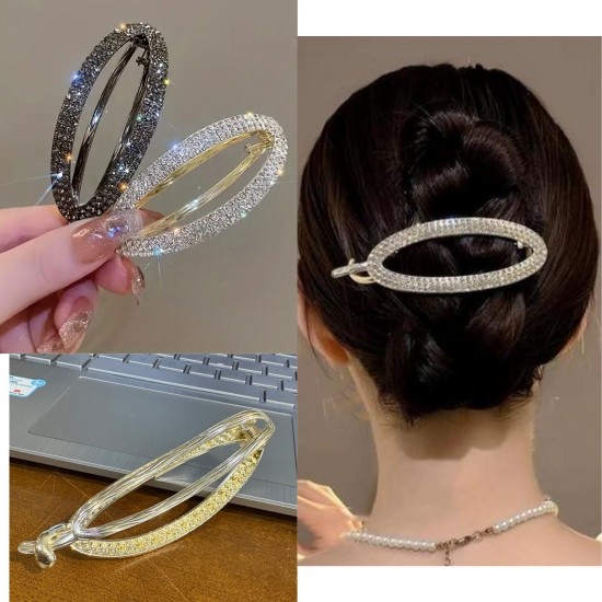 2- Rhinestone Claw Hair Clips for Women Hair Accessories No Slip Grip Hair Clips for Women Girls Updo Hair Clips for Fine Thick Hair