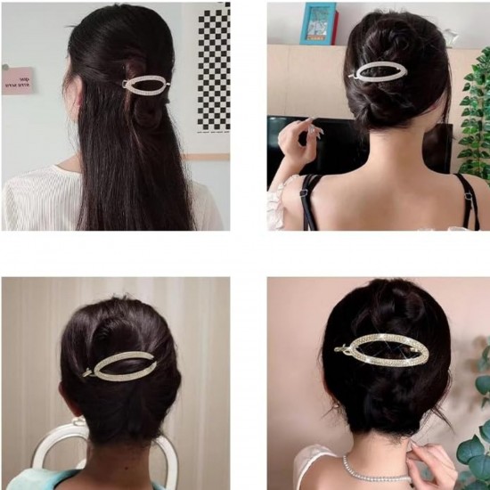 2- Rhinestone Claw Hair Clips for Women Hair Accessories No Slip Grip Hair Clips for Women Girls Updo Hair Clips for Fine Thick Hair