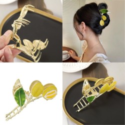 Korean Sweet Durian Fruit Metal Hair Claw MAYIR CLIP/ JADAI CLIP/ JATTU CLIP/ HEIR CLAW/ GOTTAMU/ HEIR KLIP/ KLIP/ BAALA KLIP/ KLACHAR/ KES PAKAD/ KESANCHI CLIP/ CHUL CLIP/ CLUTCH/ CHAK/ CHIMTA/ BAKAL/ BAAL KE PIN/ BAAL KE CLUTCHER