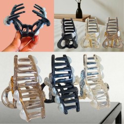 3-PC-Random Sweet Hair Claw Cross Shape Shinning Hair Clip For Woman Long For Woman & Girls