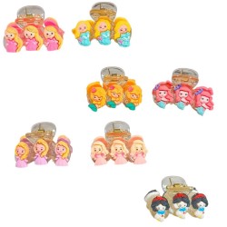 4-Pc-Random Cute Cartoon Girls Hair Claw Mini Barrettes Korea Kids Girls Hair Clips Acrylic Lovely Headwear Fashion Hair Accessories RANDOM
